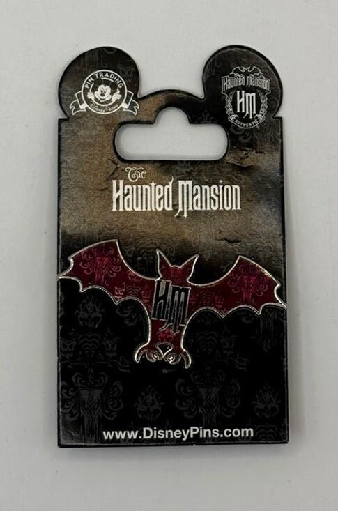 Disney Parks Other - Disney Parks Haunted Mansion Bat Logo Pin Red Black NWT